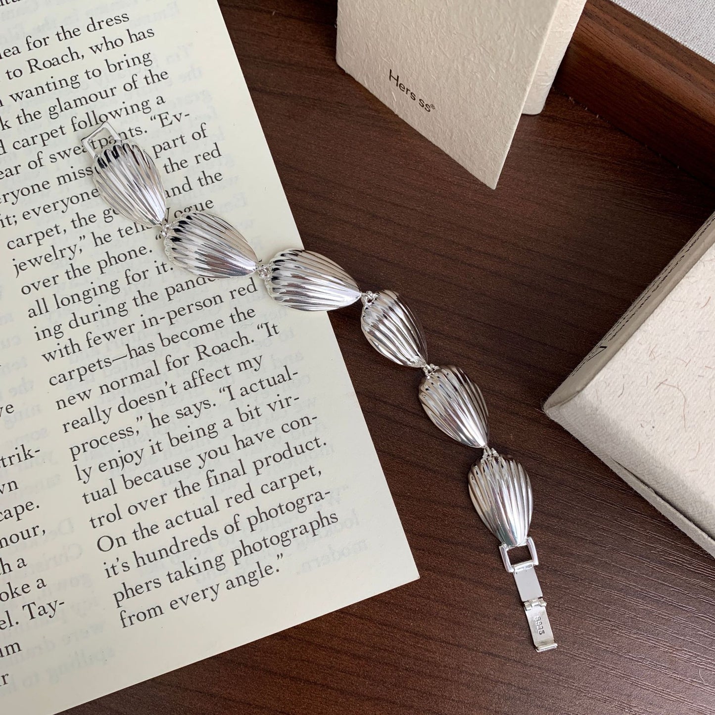 Shell - Shaped Sterling Silver Bracelet
