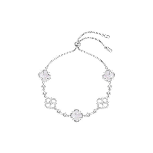 S925 sterling silver four-leaf clover adjustable bracelet