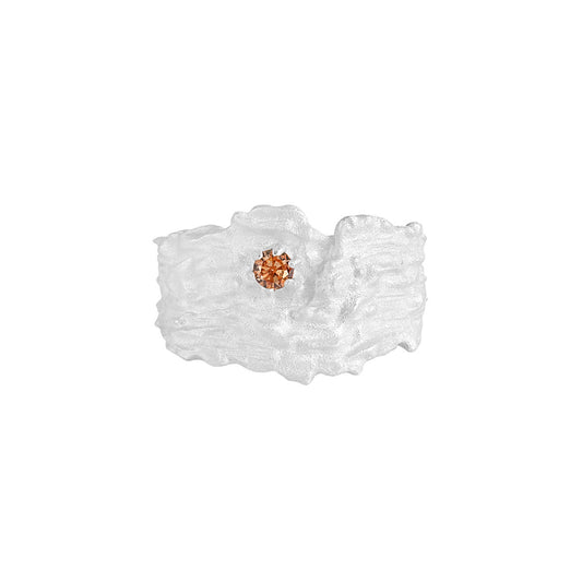 Textured Silver Statement Ring