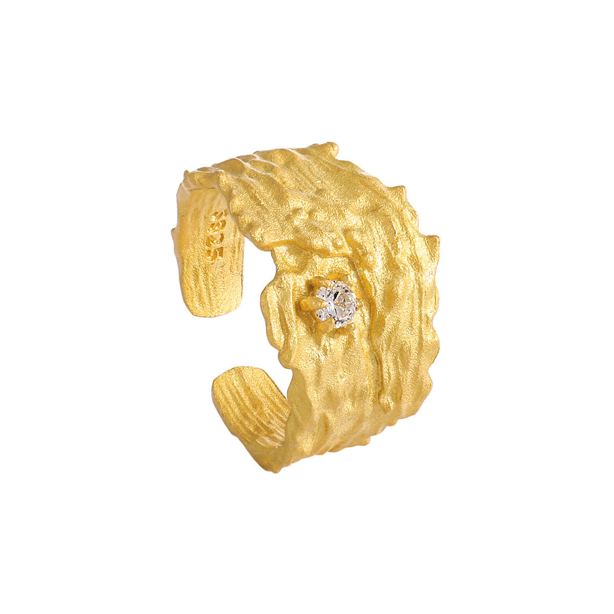 Textured Silver Statement Ring
