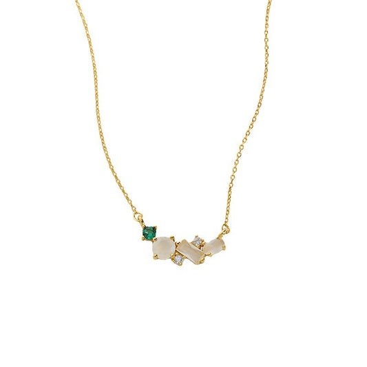 Colorful Gemstone Gold Necklace