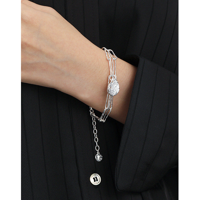 Layered Chain Disc Bracelet