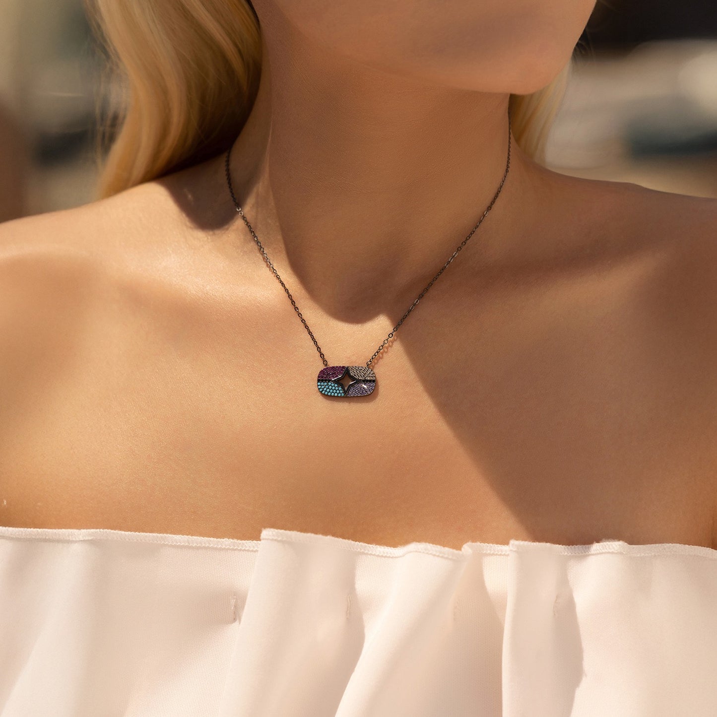 S925 sterling silver trendy cool necklace