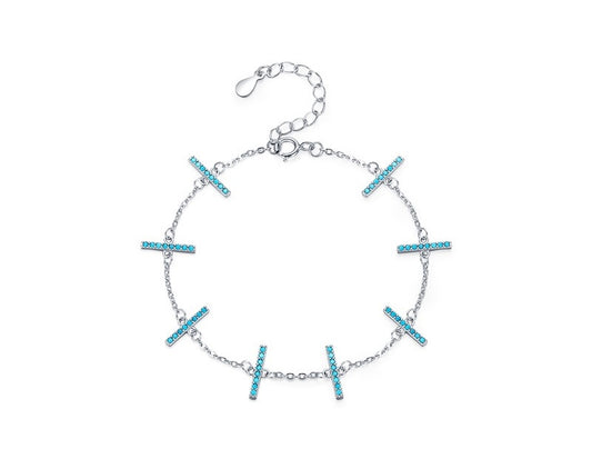 S925 sterling silver turquoise unique bracelet