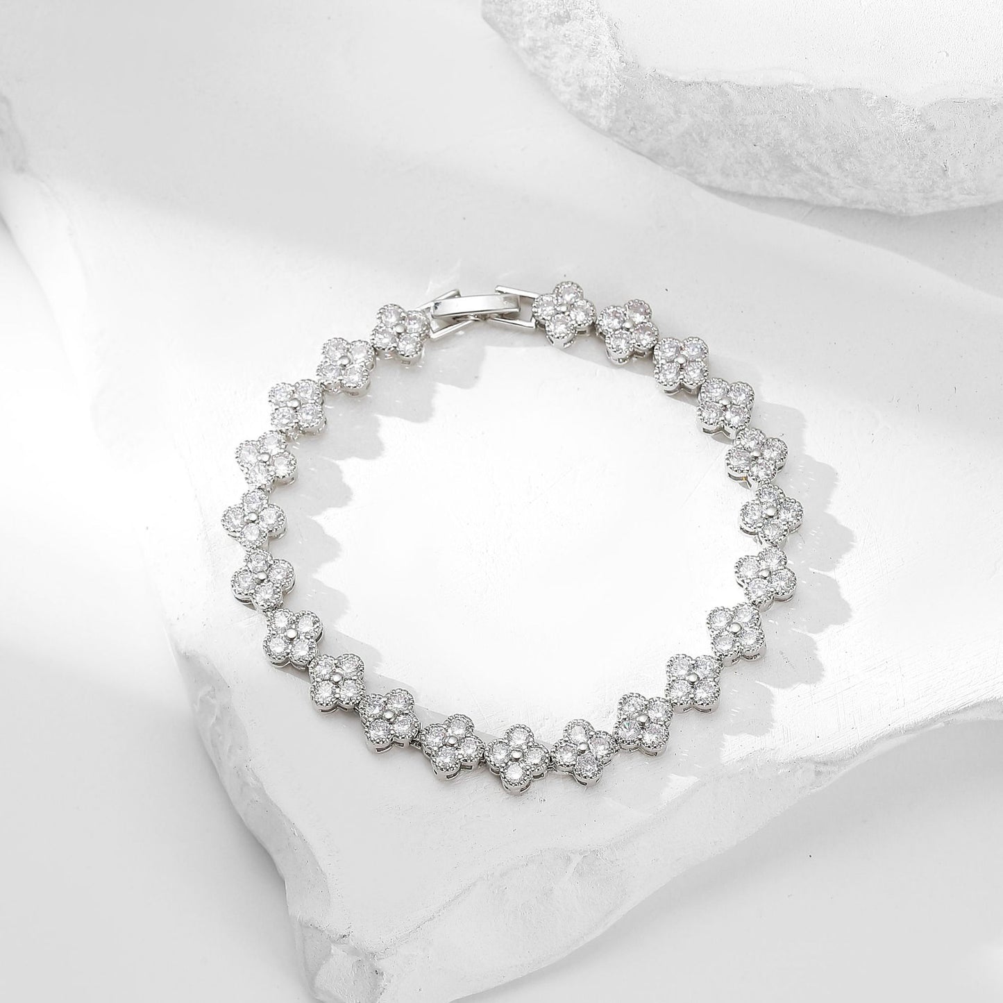 Live broadcast room four-leaf clover full diamond bracelet